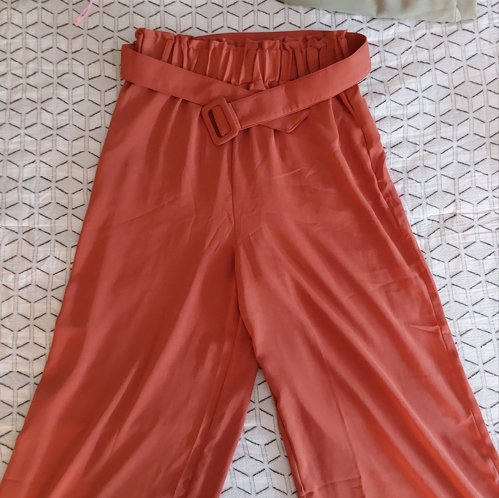 High waisted linen pants